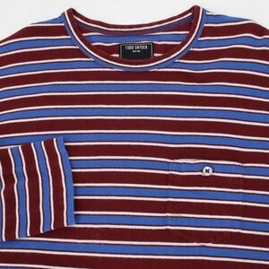 Todd Snyder Striped Cotton Long Sleeve Shirt - medium